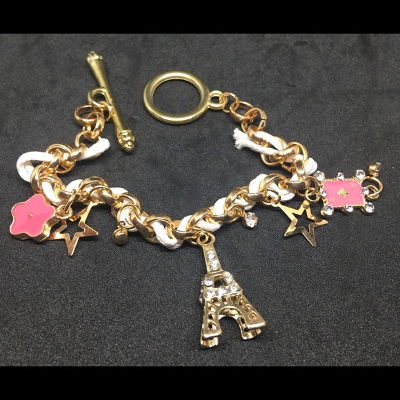 Paris Eiffel Tower Leather Charm Bracelet - Picture 9 of 12